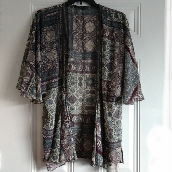 ZARA Size M Sheer Kimono Cover-Up Jacket Top NWOT - Picture 16 of 16